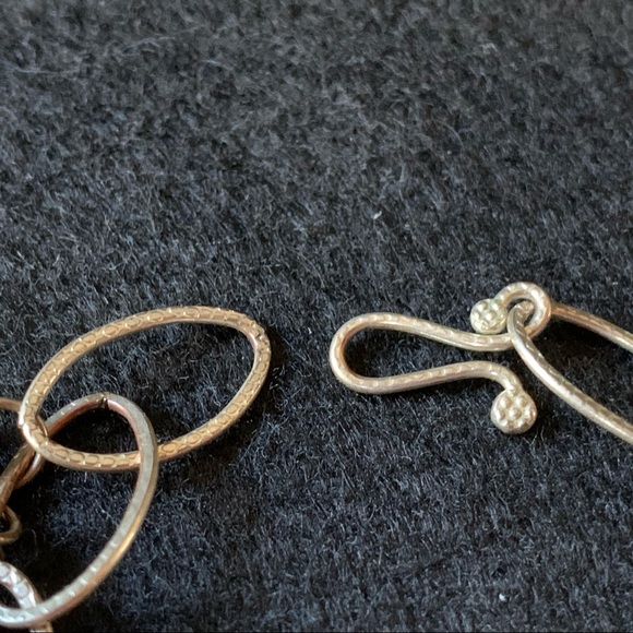 Charm Link Bracelet, green bead, hope, silver tone - Picture 6 of 8